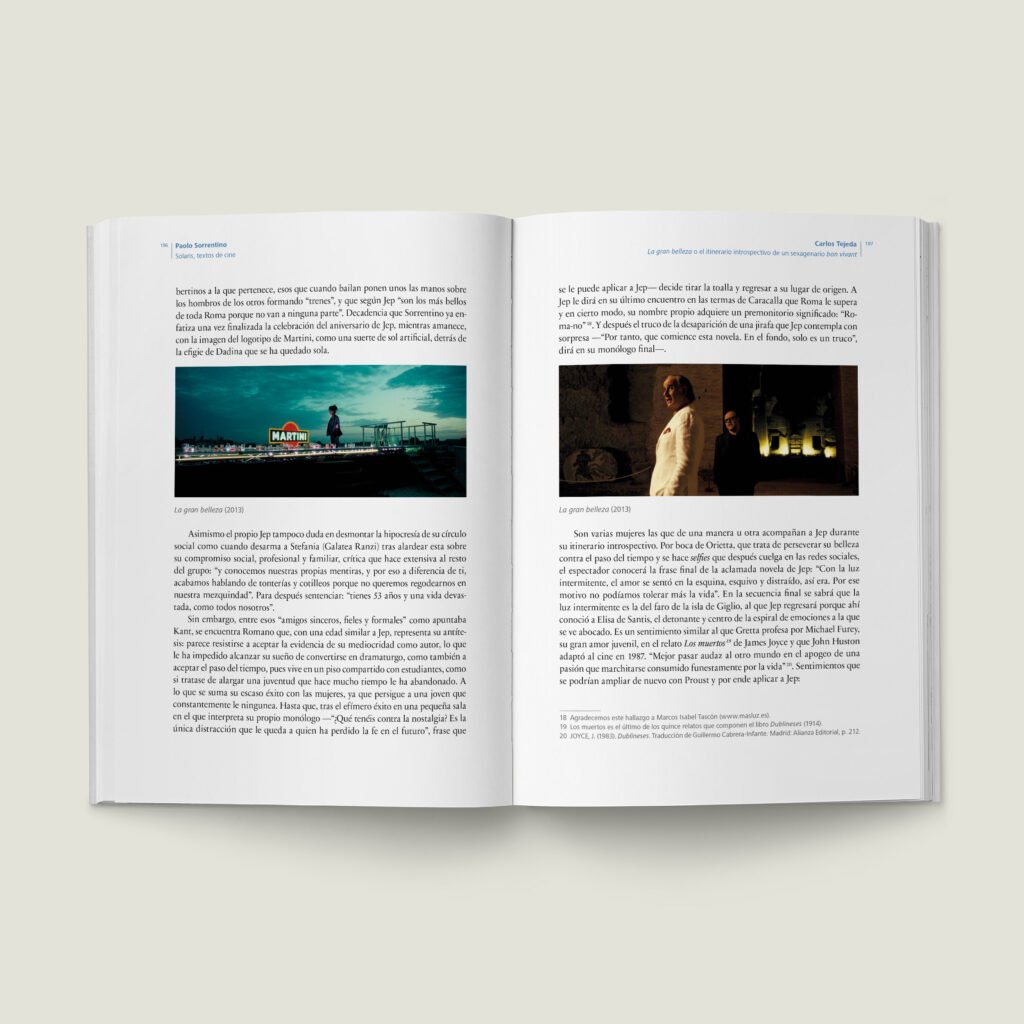 Libro dedicado al cineasta Paolo Sorrentino, núm. 6 de la Colección Solaris