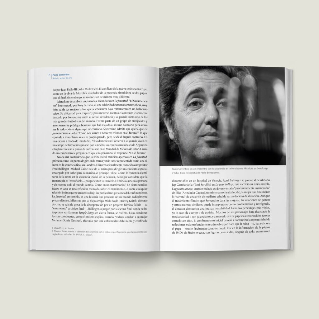 Libro dedicado al cineasta Paolo Sorrentino, núm. 6 de la Colección Solaris