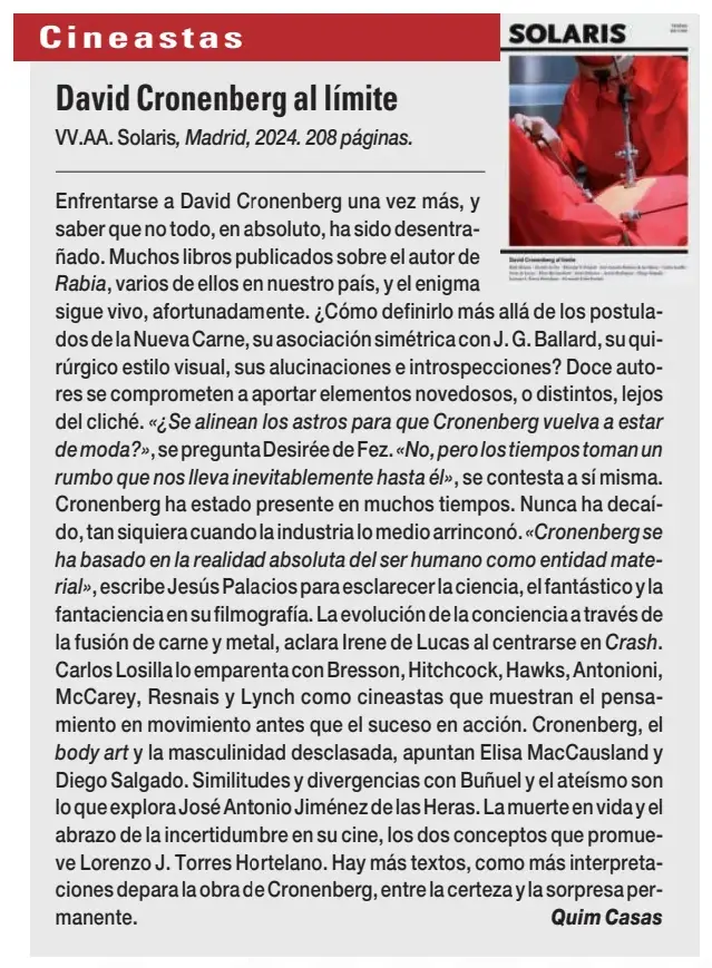 Reseña en la revista Dirigido Por