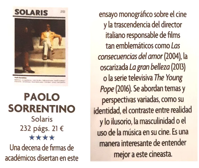 Reseña en la revista Fotogramas